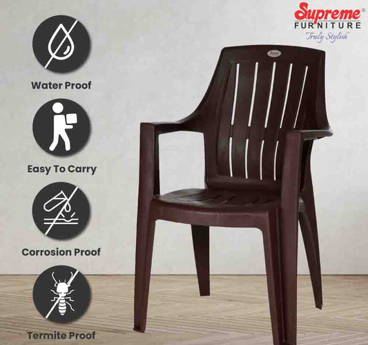 Supreme Turbo Super Brown Plastic Chair