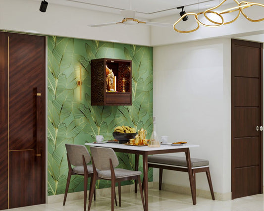 BHS Interio Contemporary Dining Room Wall Paneling with Wallpaper