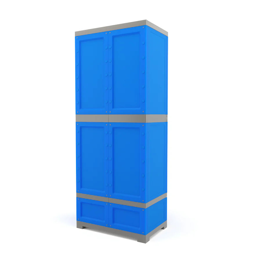 Nilkamal Freedom FMDR 1B Plastic Storage Cabinet with 1 Drawer (Blue and grey)
