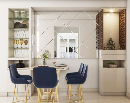 BHS Interio Art Deco Dining Room Wall Paneling with Mosaic Mirror