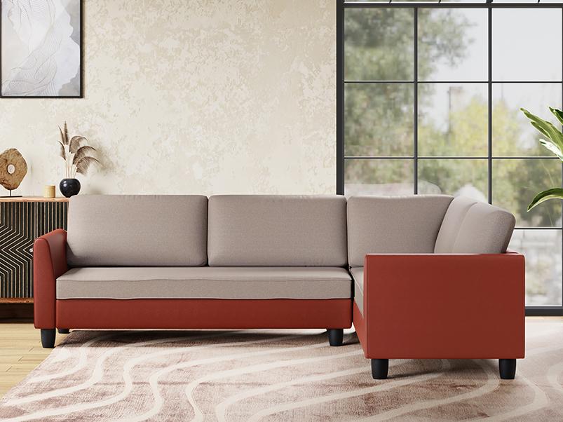 Plenta Sofa (Burgundy Grey)