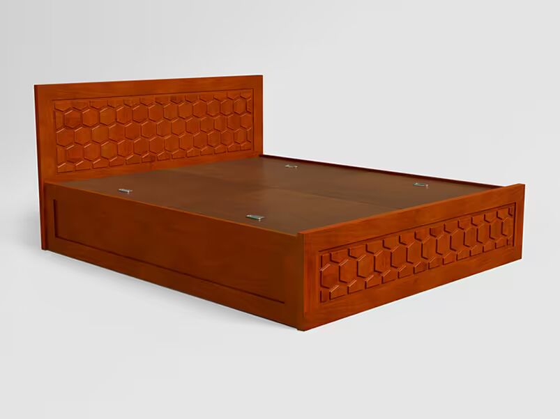 Honeycomb King Size Sheesham Bed