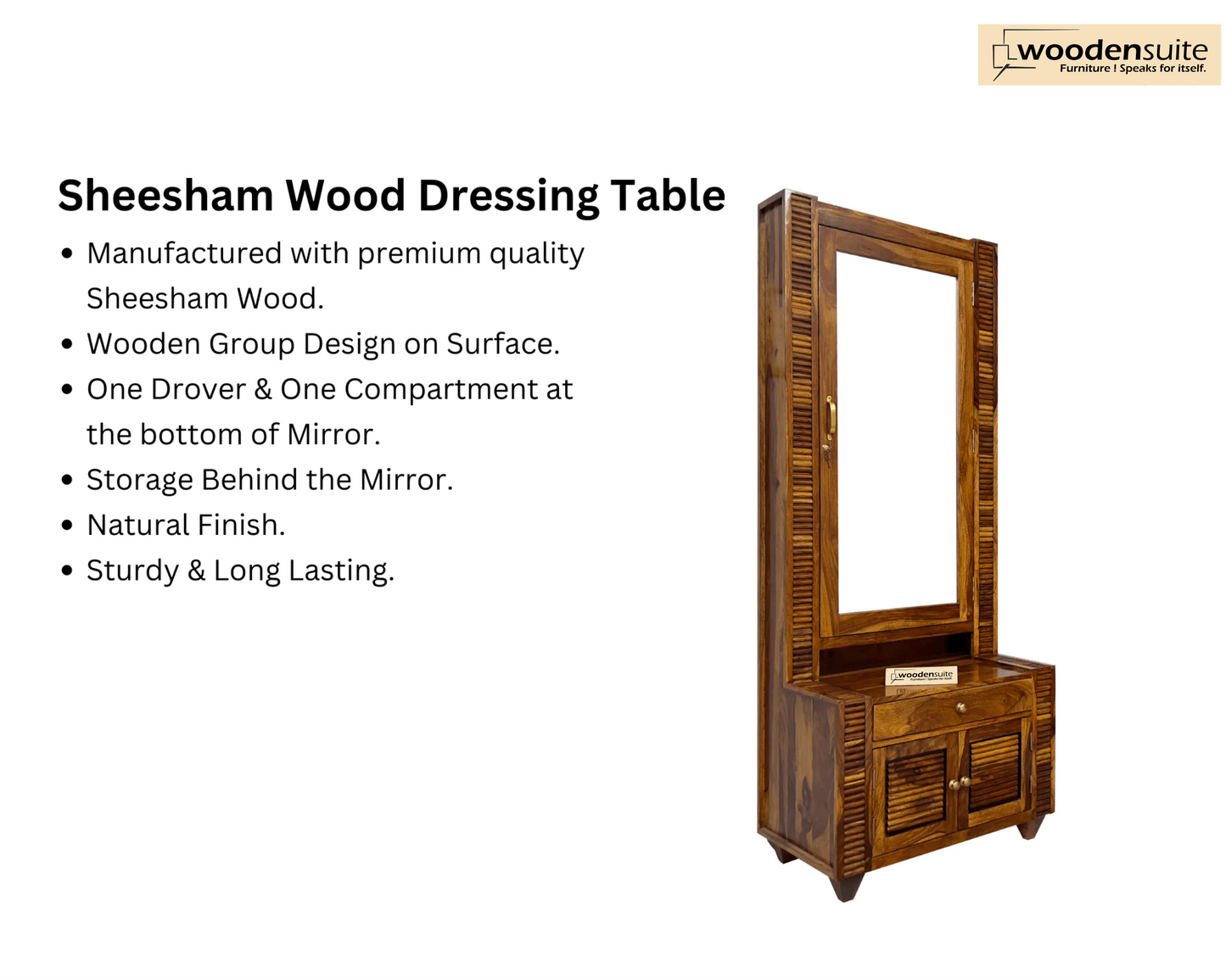 Sheesham Wood Dressing Table - Group Designed