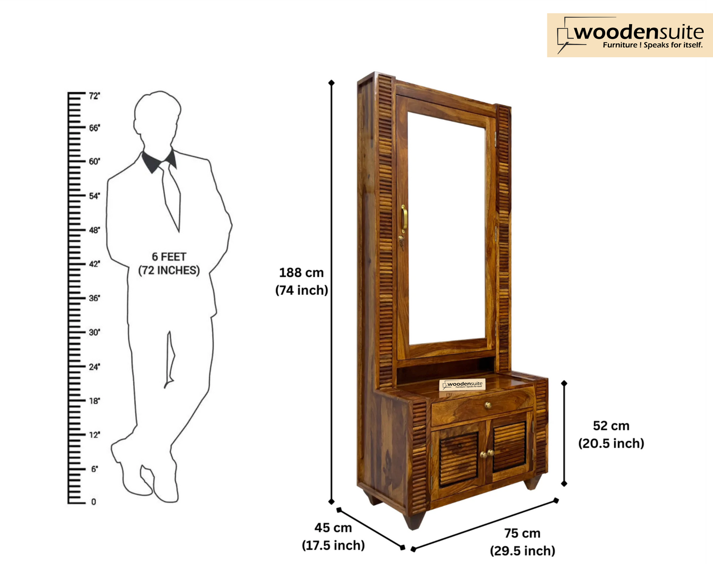 Sheesham Wood Dressing Table - Group Designed