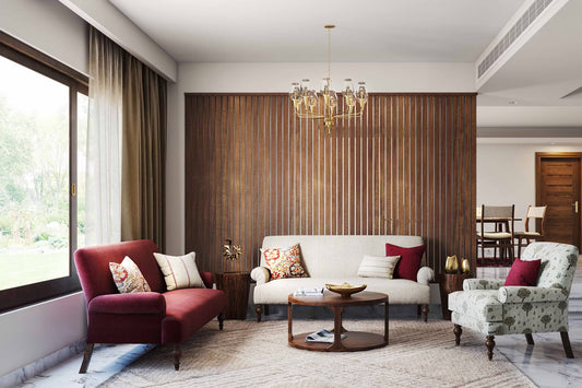 BHS Interio Classic Living Room Wall Paneling with Louvers