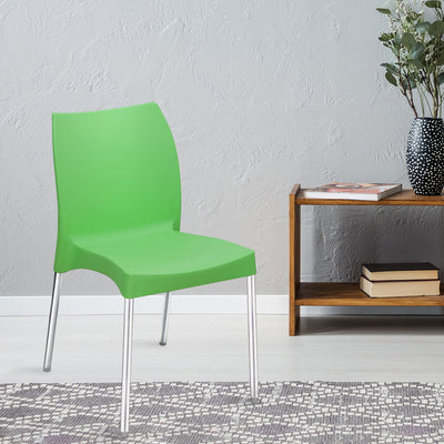 Nilkamal Novella 07 Plastic Armless Chair (Iron Green)