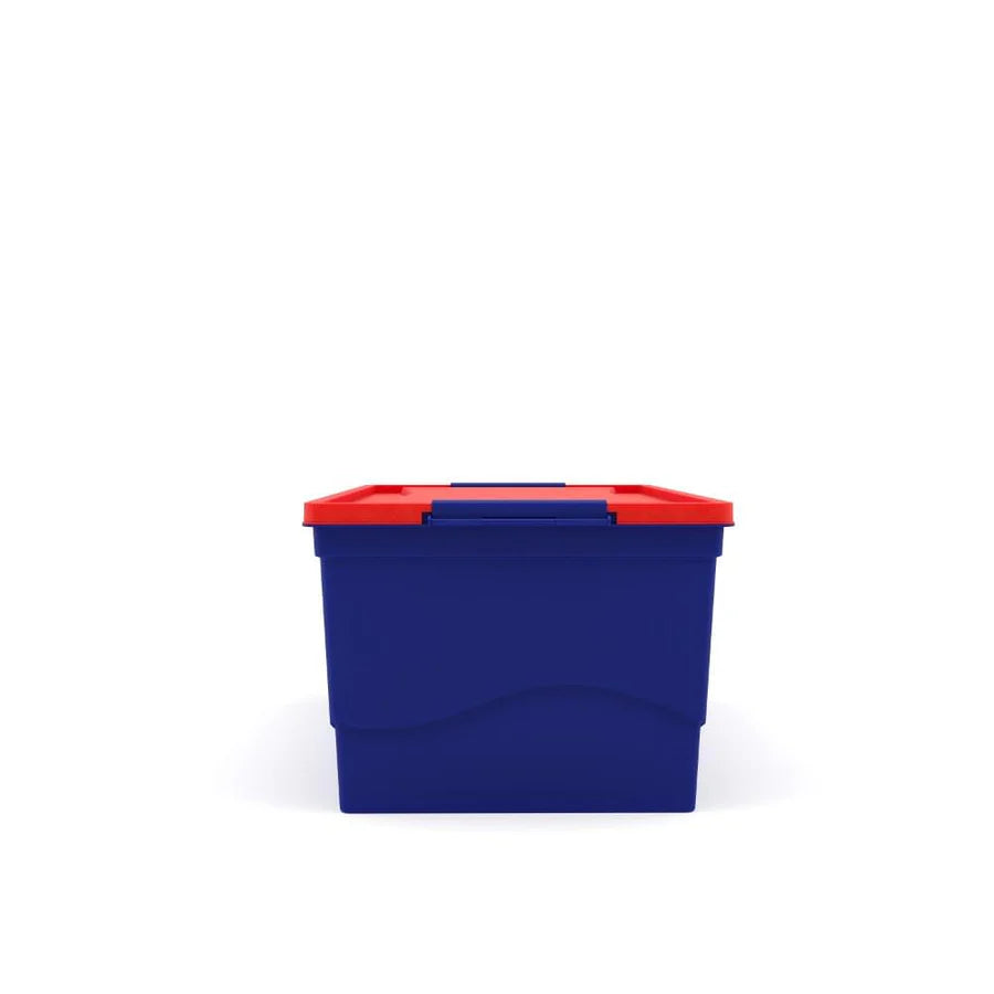 Nilkamal 50 Litre Multipurpose Storage Box with Lid (Blue and Red)