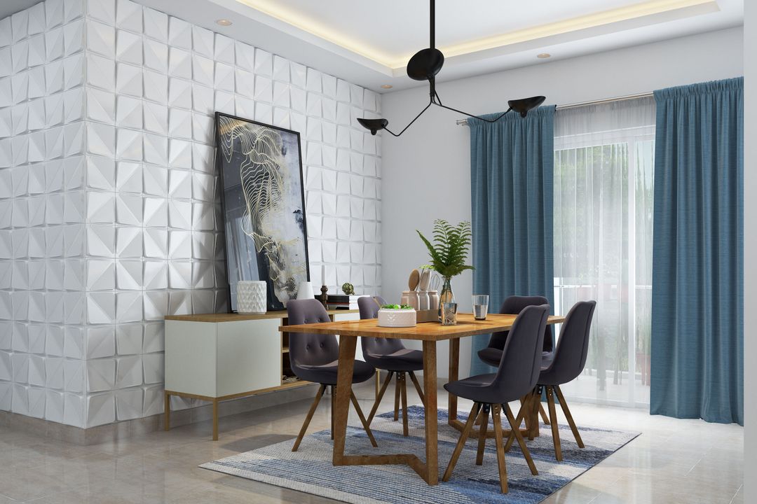 BHS Interio Tropical Dining Room Wall Paneling with Pvc Hard Panel