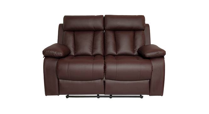 Eezy Leatherette Two Seater Manual Recliner in Brown Colour