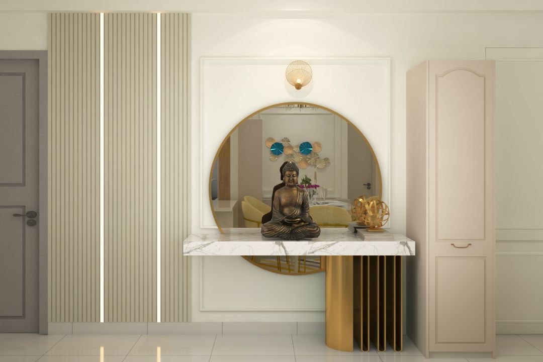 BHS Interio Contemporary Foyer Wall Paneling With Wall Trims & Louvers