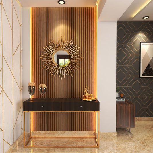 BHS Interio Contemporary Foyer Wall Paneling With Louvers