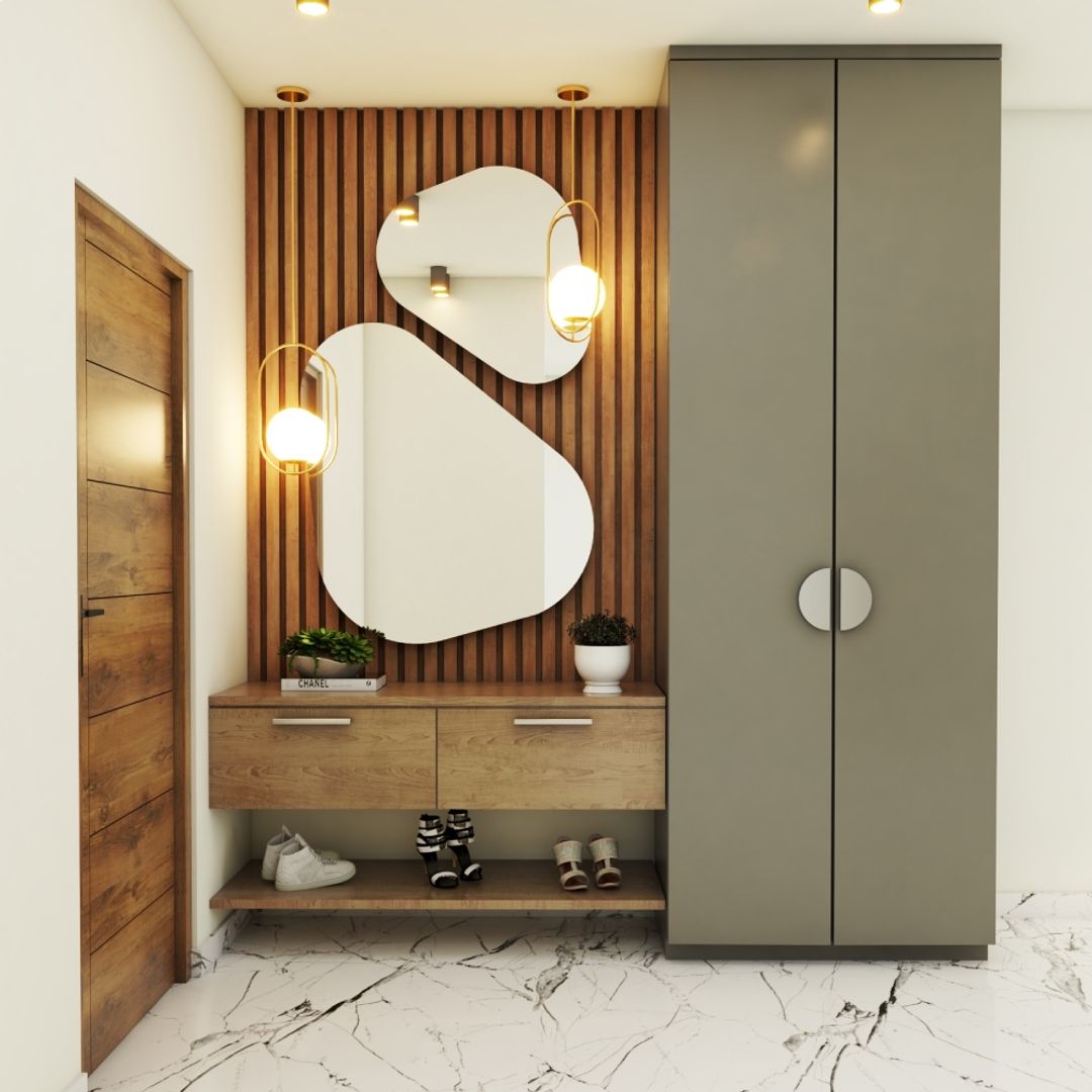 BHS Interio Contemporary Foyer Wall Paneling With Louvers