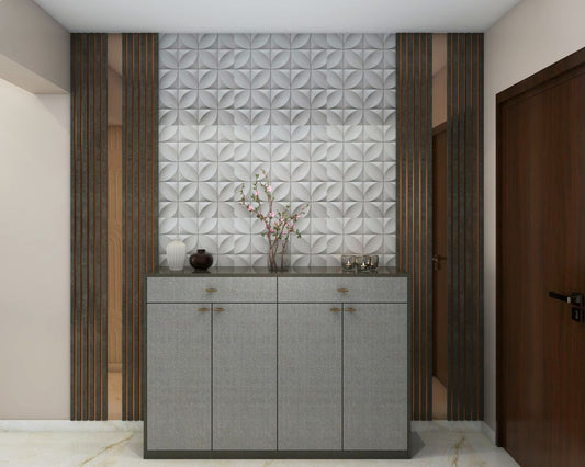 BHS Interio Modern Foyer Wall Paneling with Louvers & Pvc Hard Panel