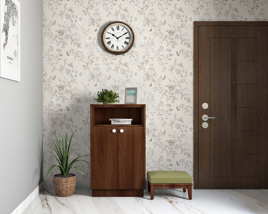 BHS Interio Modern Foyer Wall Paneling with Wallpaper