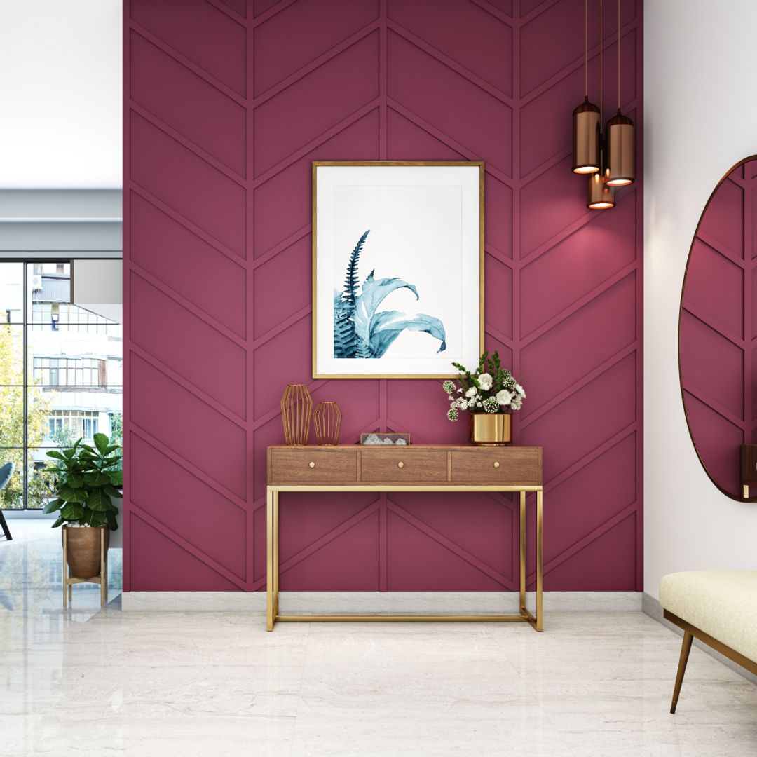 BHS Interio Contemporary Foyer Wall Paneling With Wall Trims & Wall Arts