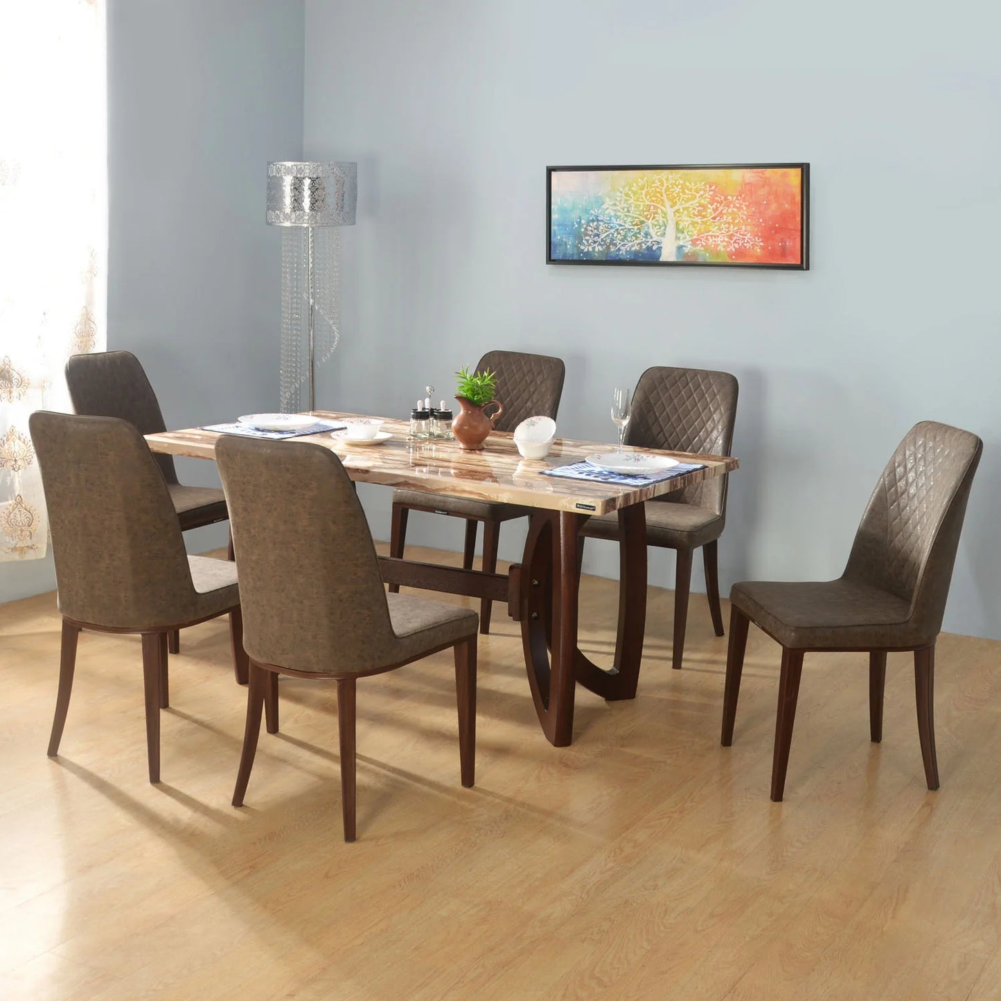 Nilkamal Veri 6STR Dining Table & Cucina Chair