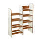 Nilkamal Vesper 8 Tier Shoe Rack (Walnut and White)