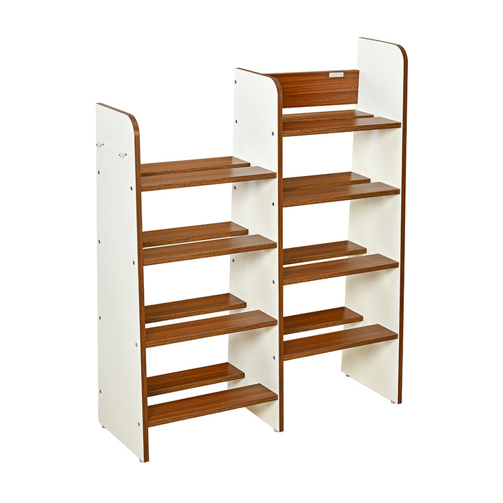 Nilkamal Vesper 8 Tier Shoe Rack (Walnut and White)