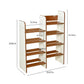 Nilkamal Vesper 8 Tier Shoe Rack (Walnut and White)