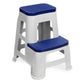 Nilkamal Step Stool 31 (Silk Grey / Cobalt Blue)