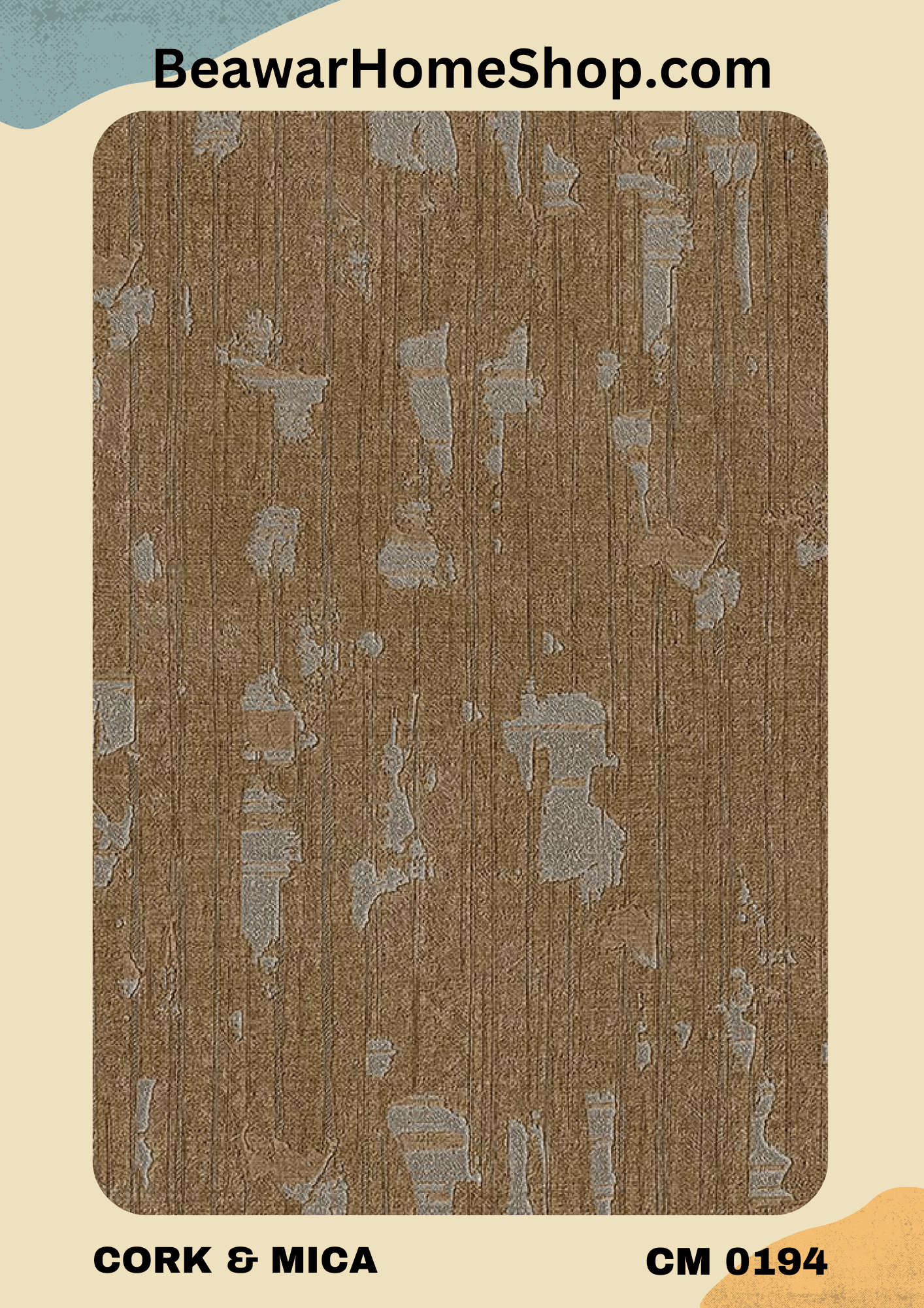 DC Cork & Mica Effect Wallpaper CM 0191-96