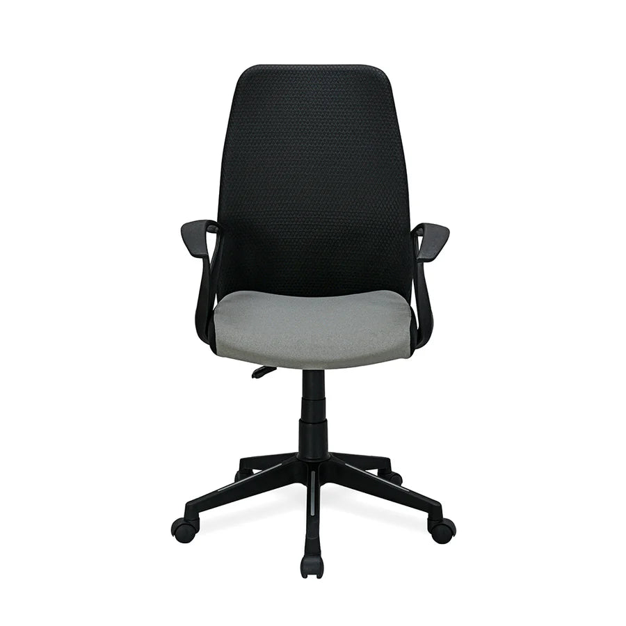 Nilkamal Solitaire Mid Back Chair (Grey And Black)