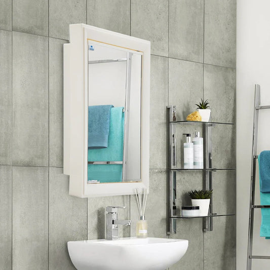 Nilkamal Gem Plastic Cabinet with Mirror (Ivory)