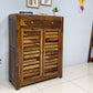 Sheesham Wood Shoe Rack with Drawers