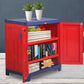 Supreme Rhythm Plastic Storage Cabinet ( Red And Blue )