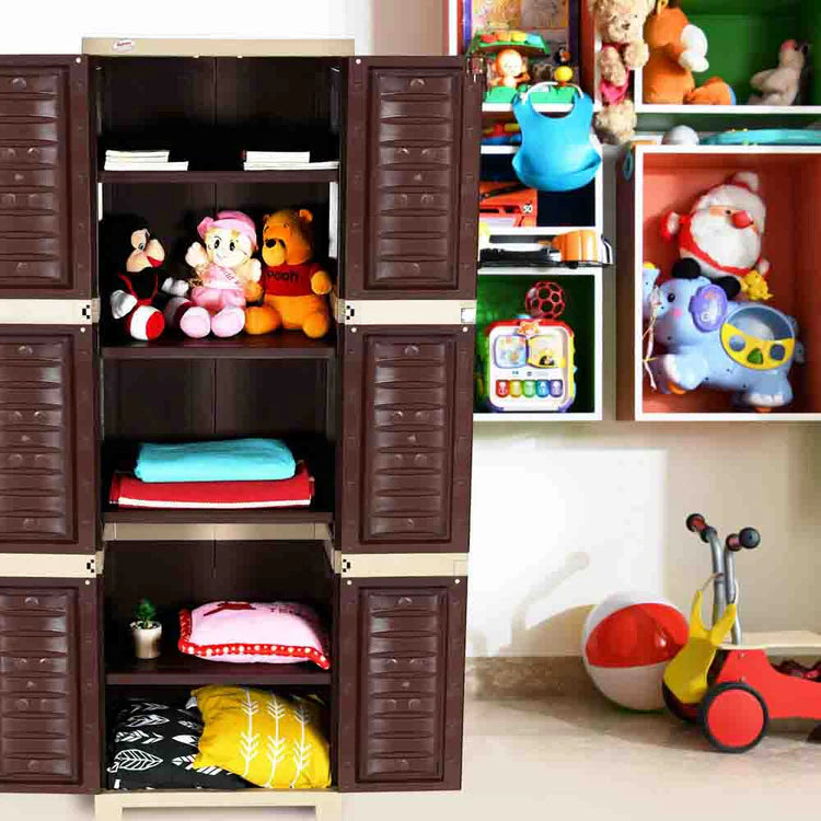 Supreme Fusion 03 Plastic Storage Cabinet ( Brown / Cream )