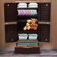 Supreme Fusion 02 BDR 1 Plastic Storage Cabinet ( Brown And Cream )