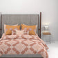 Carnival Jharokha Mauve King Bedsheet With 2 Pillow Cover Gift Set, 144Tc, 100% Cotton, Abstract, Maroon