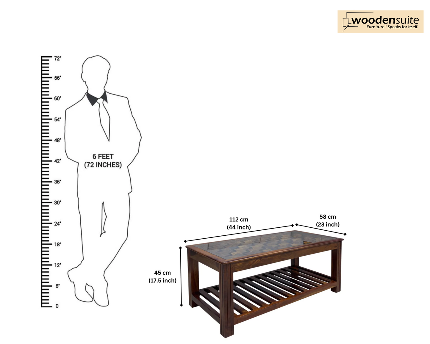 Sheesham Wood Coffee Table/ Centre Table-Niwar Designs 