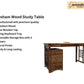 Sheesham Wood Study Table with removable Storage Compartments and keyboard tray