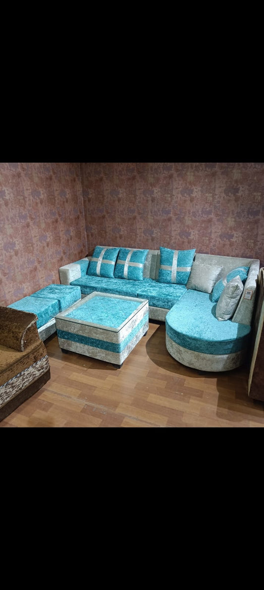 Wooden Suite L Shape Sofa Apollo