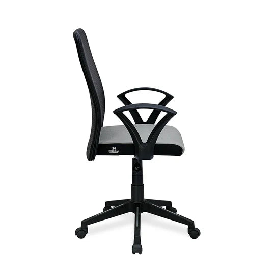 Nilkamal Solitaire Mid Back Chair (Grey And Black)