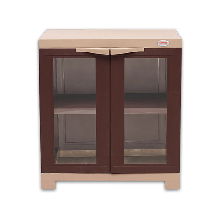 Supreme Fusion 01 FG Plastic Storage Cabinet ( Brown And Cream )