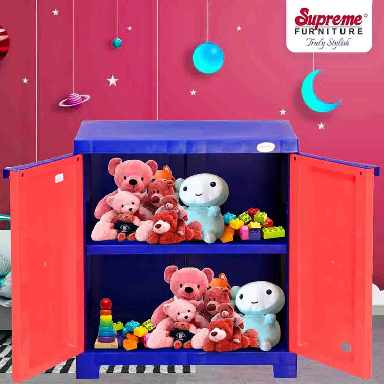 Supreme Fusion Kidz Junior Plastic Storage Cabinet ( Blue And Red )