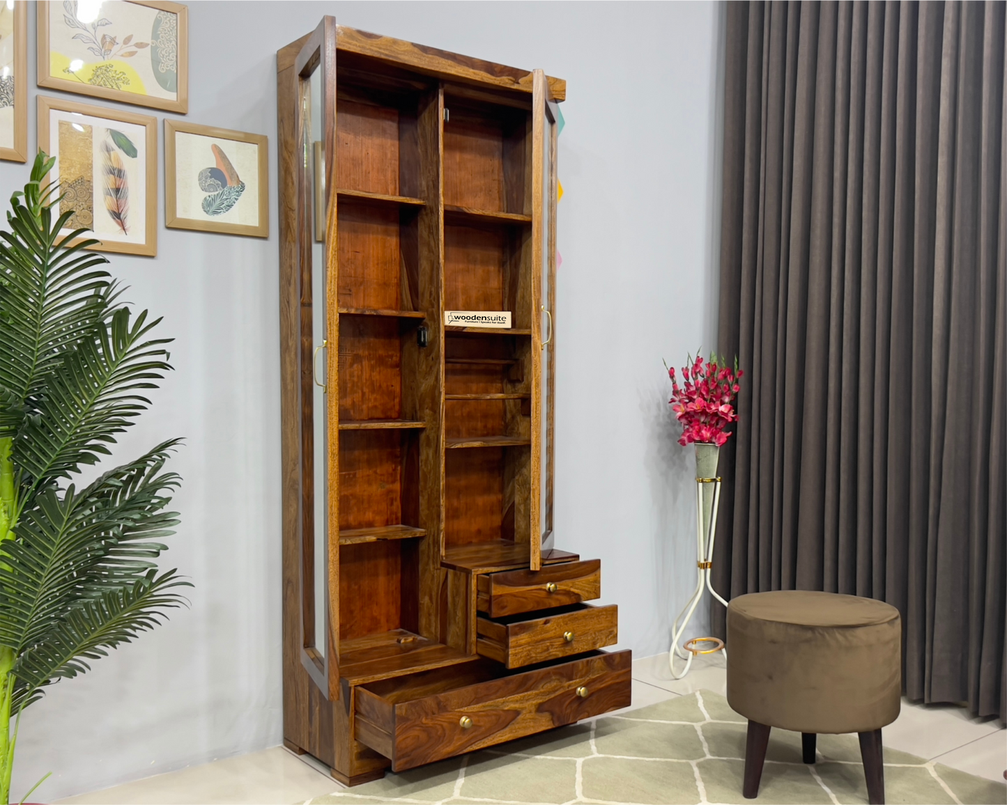 Sheesham Wood Dressing Table with Double Door