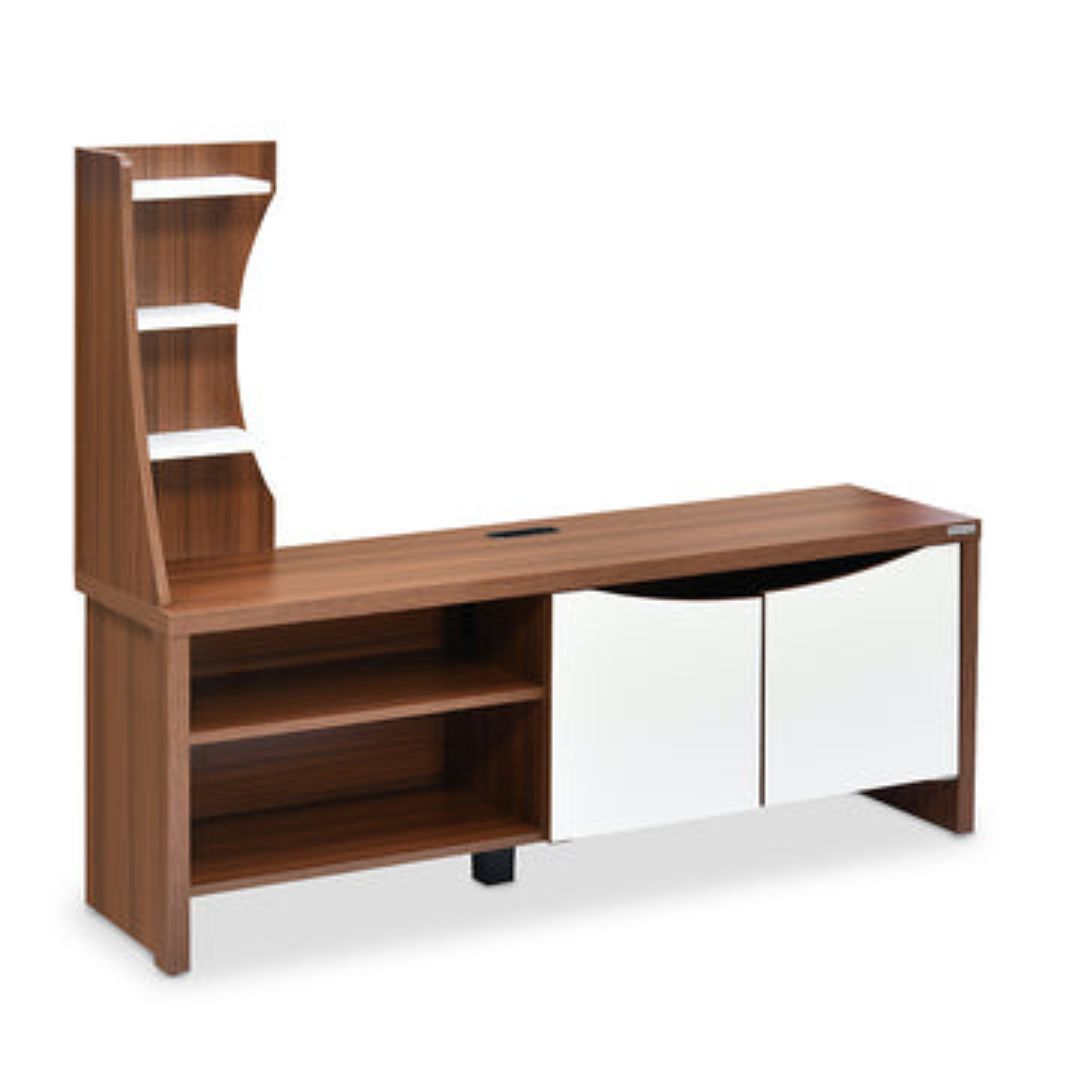 Nilkamal Caspian Wall Unit (Walnut and White)