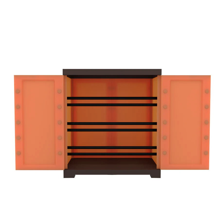 Nilkamal Freedom Mini Shoe Cabinet 09 (Rust and Weathered Brown)