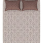 Carnival Syahi Brown King Bedsheet With 2 Pillow Cover Gift Set, 144Tc, 100% Cotton, Abstract, Brown