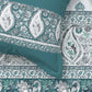 Carnival Bagh Ice Green King Bedsheet With 2 Pillow Cover Gift Set, 144Tc, 100% Cotton, Abstract, Green