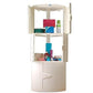 Nilkamal 3 Door Plastic Storage Corner Cabinet (Ivory)