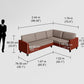 Plenta Sofa (Burgundy Grey)