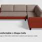 Plenta Sofa (Burgundy Grey)