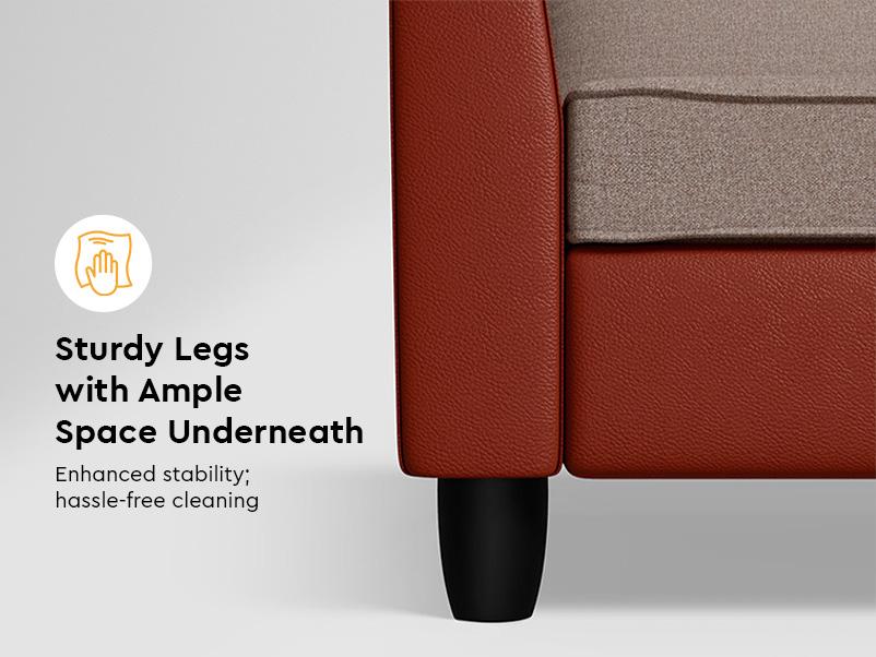 Plenta Sofa (Burgundy Grey)