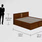 Orbic King Size Acacia Wood Bed