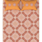 Carnival Jharokha Mauve King Bedsheet With 2 Pillow Cover Gift Set, 144Tc, 100% Cotton, Abstract, Maroon