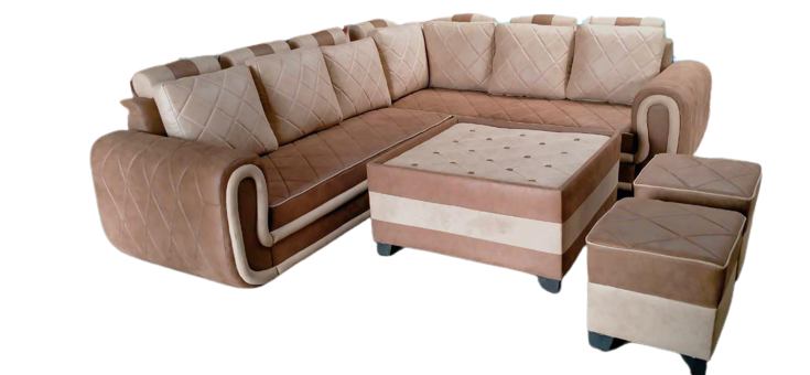 Wooden Suite L Shape Sofa Abbey